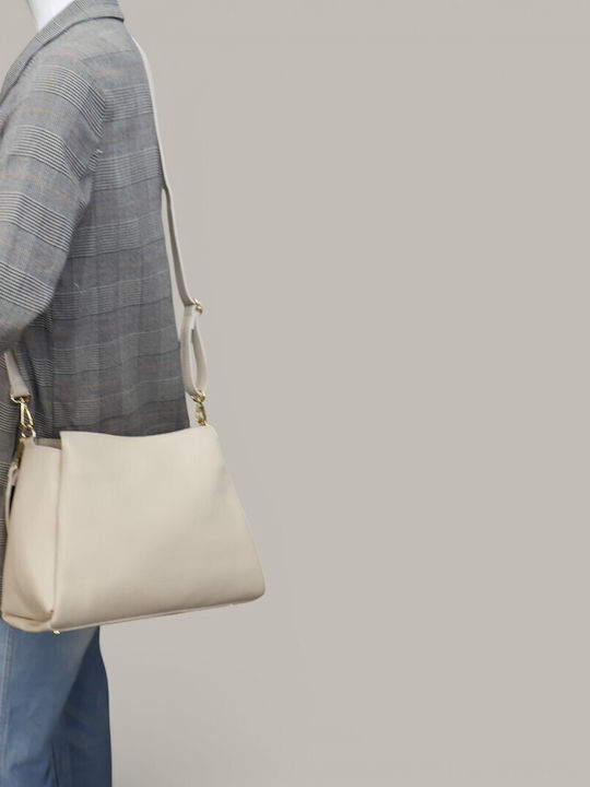 Leather Women's Shoulder Bag Taupe