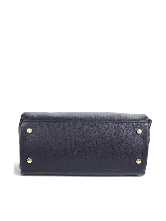 Damentasche aus Leder in Navyblau