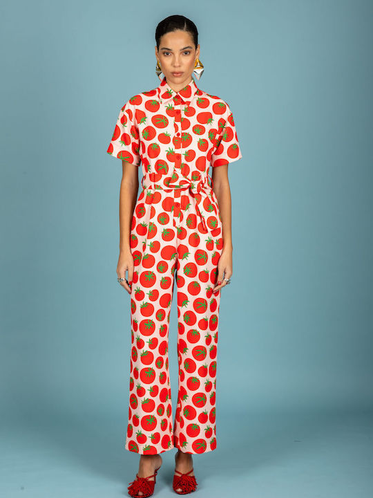 Damen Jumpsuit Rot
