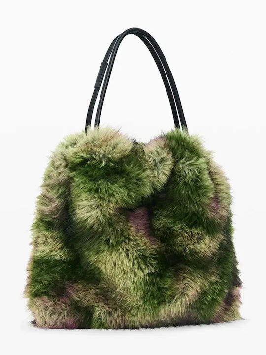 Fur Women's Shoulder Bag Green