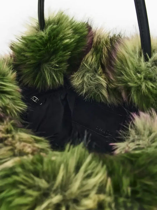 Fur Women's Shoulder Bag Green