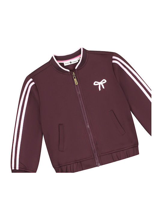Kinder-Strickjacke Burgundisch