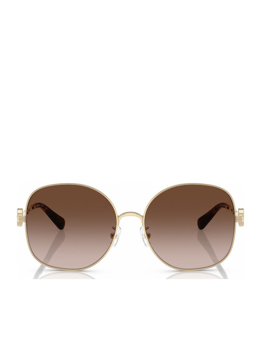 Tory Burch Women Sunglasses With Gold Frame And Brown Lens