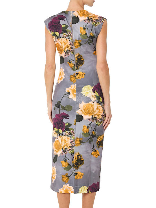 Sommer Midi Damenkleid Dk-Grau 285675-dk-grau