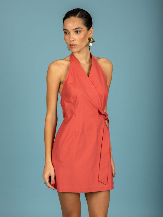 Summer Mini Dress Peach