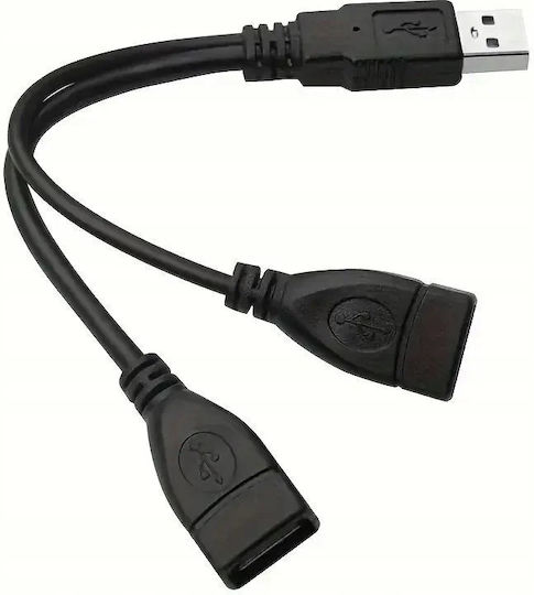 PremiumCord USB 2.0 Кабел USB-A мъжки - USB-A женски Черен 0.15m