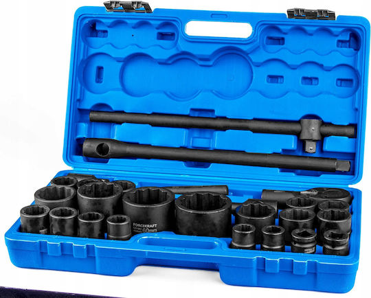 Forcekraft Ratchet With Sockets 3/4" 26 Pieces