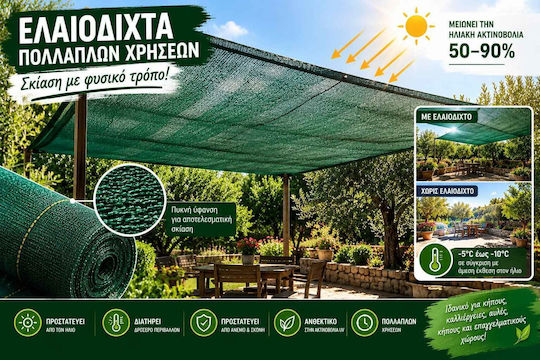 Kraft World Olive Net from HDPE 6x12m Density 95gr/m²