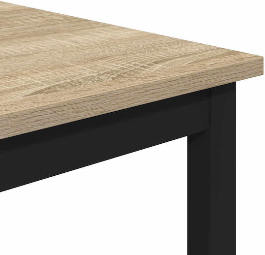 Sonoma Oak Square Bar Table Wooden with Metal Frame Sonoma 52x52x90cm
