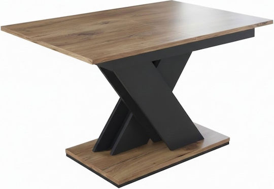 Elara Tisch Speisesaal Ausziehbar Holz Fusiko-gkri 120(+40)x80x75cm