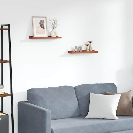 Wall Shelves (2 Pieces) 40x9x3cm Red Wall Shelves (2 Pieces) 40x9x3cm Red