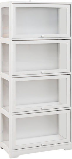 Βιβλιοθήκη Λευκή 59x30x139εκ. Βιβλιοθήκη Λευκή 59x30x139εκ.
