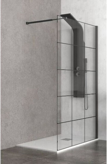 Karag Shower Screen for Shower 40x200cm Serigrafato
