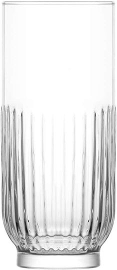 Hermia Set of Glass Water Glasses 395ml 6 Pieces