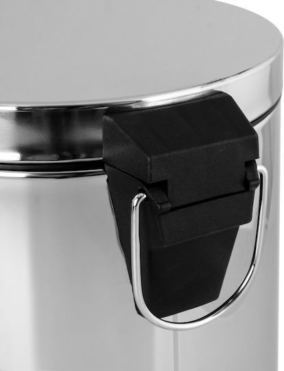 MRShome Inox Badezimmer Mülleimer 5lt Silber