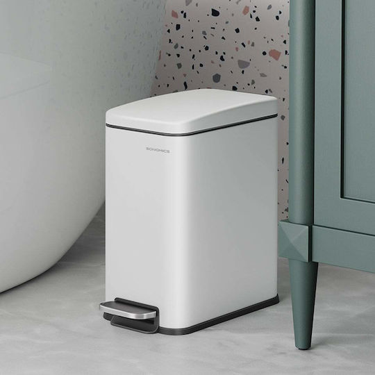 Songmics Inox Bathroom Basket Soft Close Gray