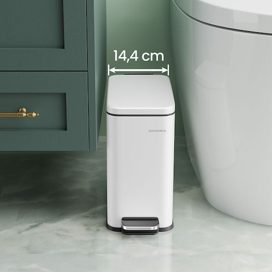 Songmics Inox Καλαθάκι Μπάνιου Soft Close Γκρι