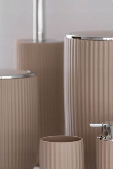 Wenko Plastic Bathroom Bin 5.5lt Beige