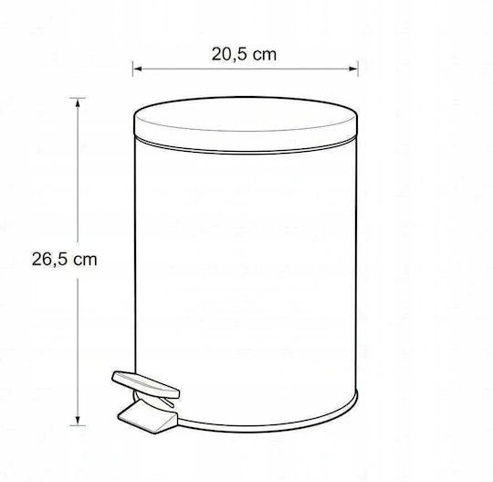 Bathroom Solutions Metallisches Badezimmer Behälter 5lt