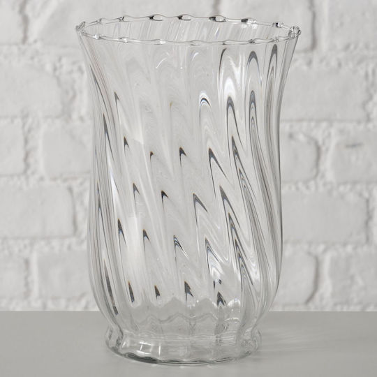 MSA Βάζο Γυάλινο Διάφανο Φ14xΥ20cm