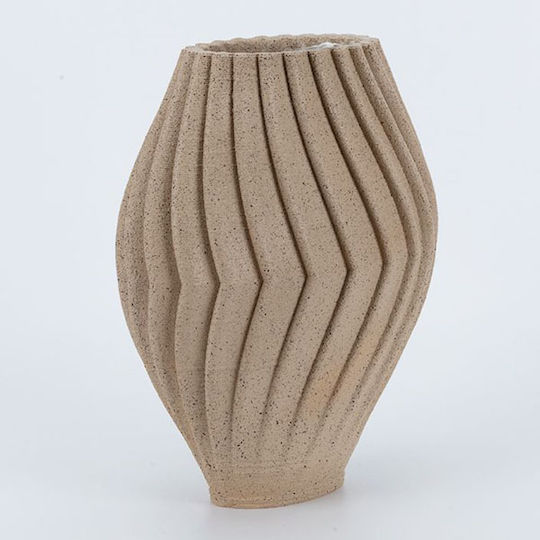Διακοσμητικό Βάζο Πολυρητίνης Καφέ 20x11xΥ25.2cm