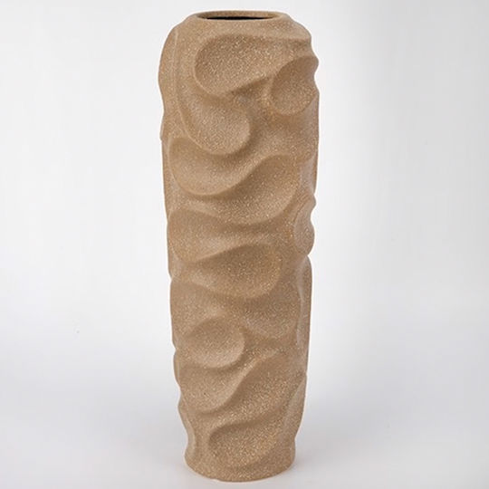 Decorative Beige Porcelain Vase 15x15xH44cm