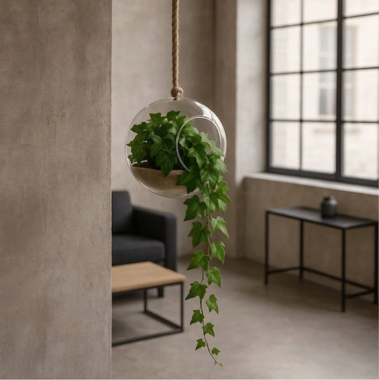Gift Decor Декоративна Ваза Стъклена Прозрачна Ф18xВ18см