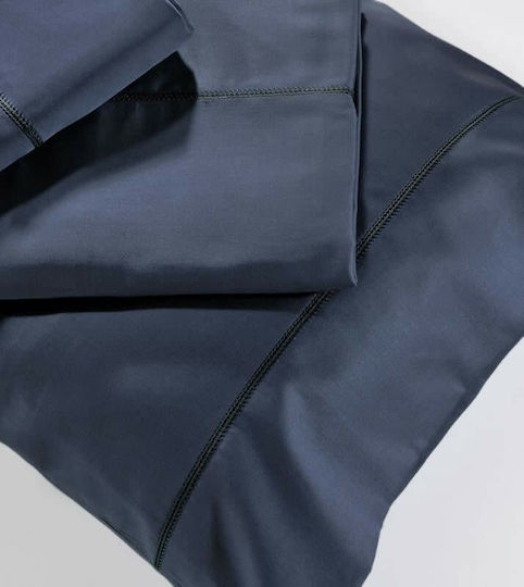 Down Town Home S250 Kissenbezug-Set mit Umschlagumschlag 08 Navy 52x75cm.