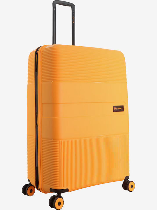 Discovery Large Orange Travel Suitcase Height 75cm
