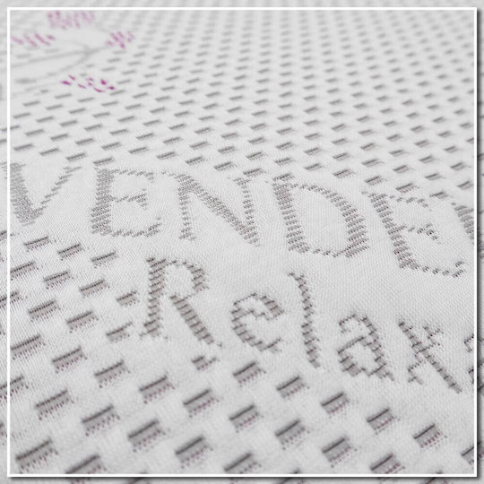 Klikareto Mattress Topper Lavander Double Memory Foam with Removable Cover & Elastic Straps 150x200x4cm