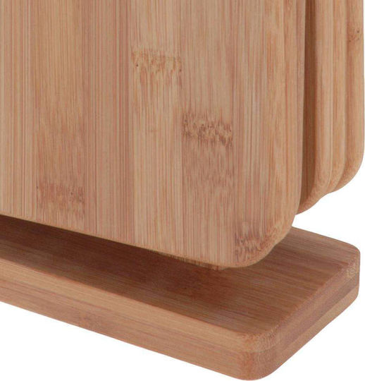 Excellent Houseware Подредба Плот за рязане Бамбуков Кафяв 15x7см 6бр