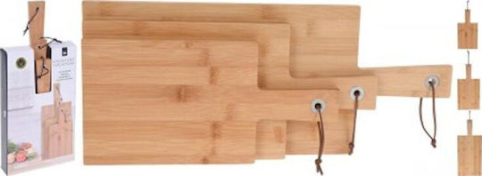 Excellent Houseware Подредба Рязане На Повърхности От Бамбук Кафяв 45x19см 3 Бройки