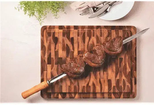 Tramontina Rectangular Wooden Chopping Board Brown 45x35cm
