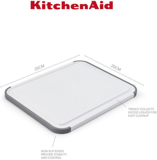 Kitchenaid Suprafață de Tăiere Plastică Albă 20x25cm 1buc