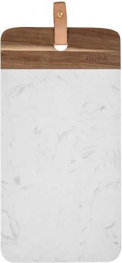 Duka Επιφάνεια Κοπής Ξύλινη Λευκή 35x18cm