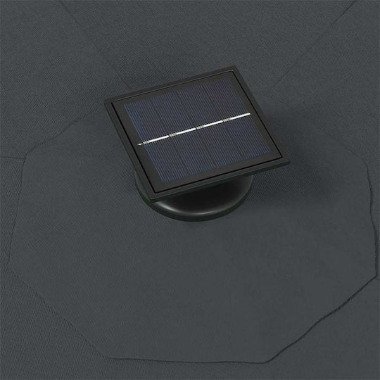 Wandmontierter Rundschreiben Metall Garten- und Terrassen-Sonnenschirm Anthrazit F3xH1.31m