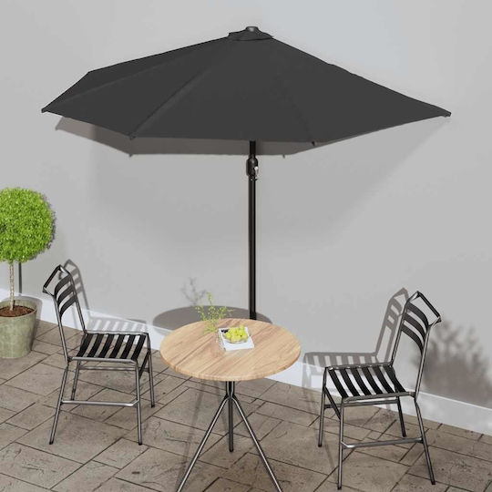 Runder Aluminium Schwarz Sonnenschirm F2.7xY2.45m