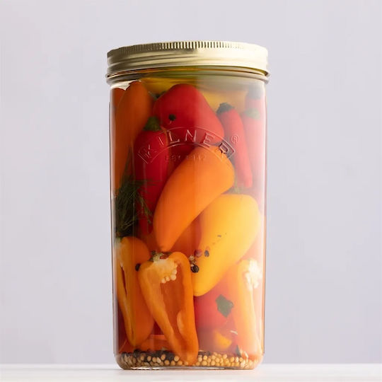 KIlner Pasta Jar with Airtight Lid Glass Transparent 1000ml