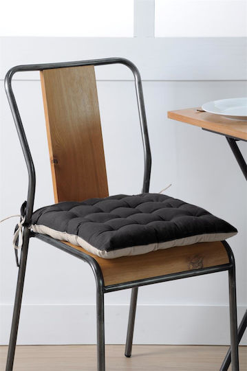Μαξιλάρι Καρέκλας Κήπου S-F Duo Noir / Lin 40x40εκ.