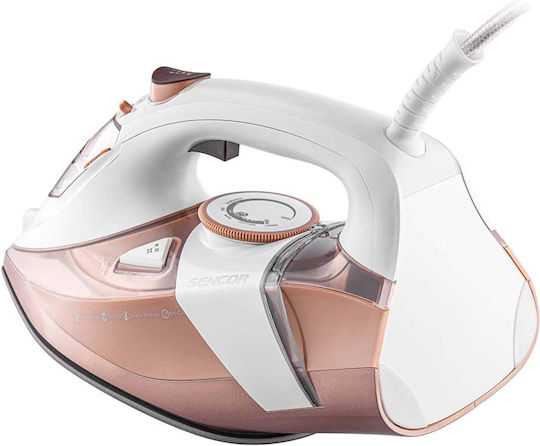 Sencor Fier de Călcat cu Aburi 3200W cu Talpă Ceramică și Debit Continu de Abur 45g/min