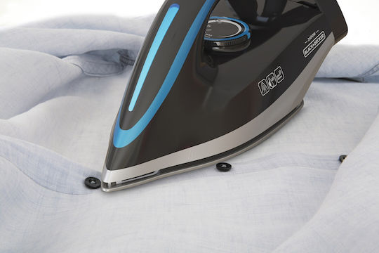 Steam Iron 2400W with Ceramic Plate and Continuous Steam Supply 120g/min