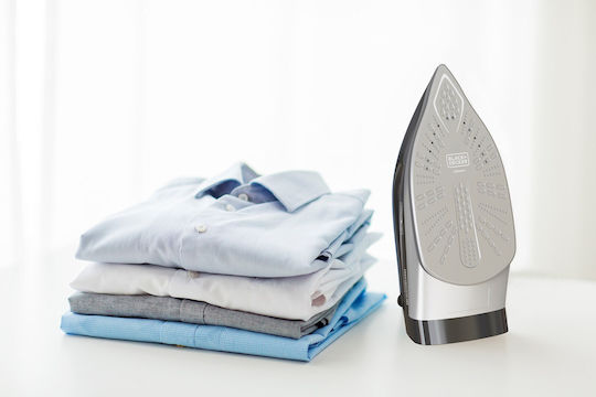 Steam Iron 2400W with Ceramic Plate and Continuous Steam Supply 120g/min