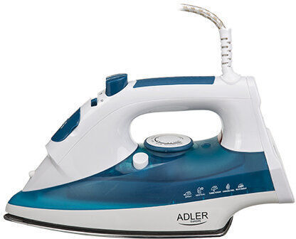 Adler Fier de Călcat cu Aburi 2200W cu Talpă Ceramică și Debit Continu de Abur 30g/min