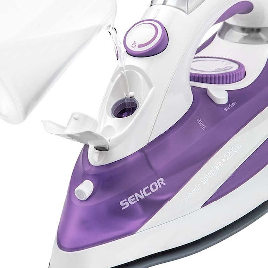 Sencor Σίδερο Ατμού 2200W με Κεραμική Πλάκα και Συνεχόμενη Παροχή 25gr/min