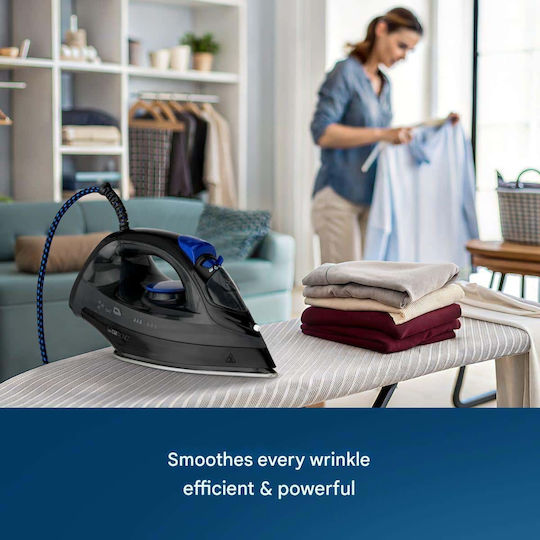 Clatronic DB 3703 Steam Iron 1800W with Stainless Steel Plate and Continuous Steam Supply 25g/min