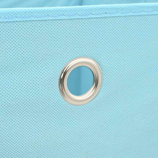 vidaXL Fabric Storage Box Blue 28x28x28cm 10 Pieces