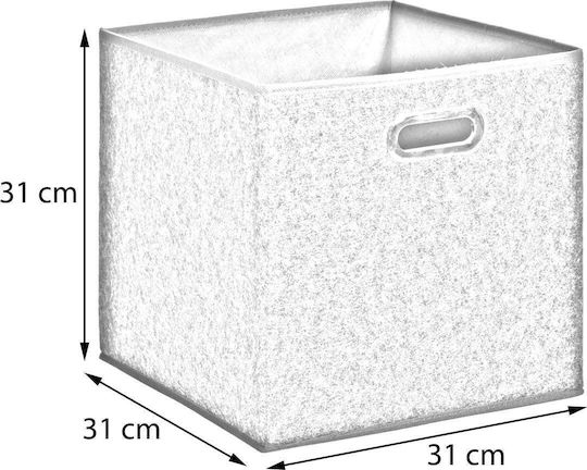 5Five Wooden Storage Box White 30.3x30.3x30.3cm 1pcs