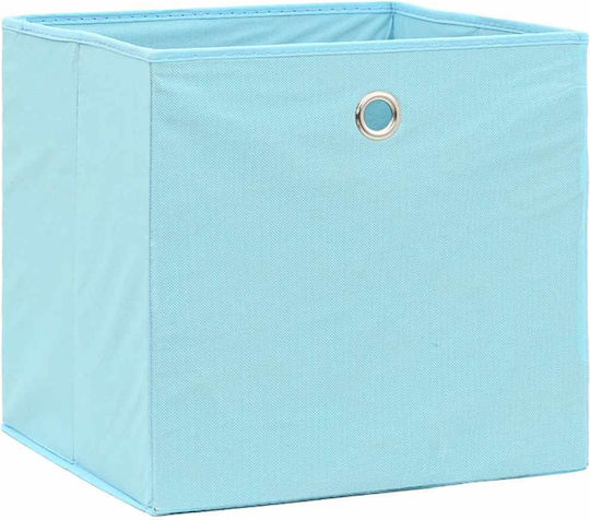 vidaXL Fabric Storage Box Blue 28x28x28cm 10 Pieces