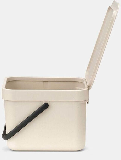 Brabantia Sort & Go Waste Bin Plastic Beige 6L
