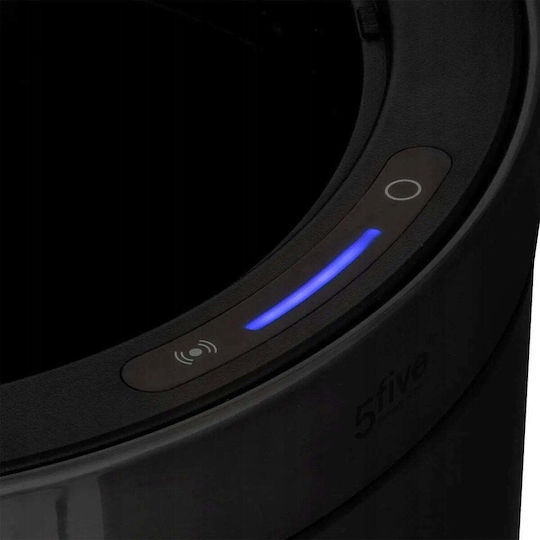 5Five Metal Waste Bin with Sensor 40lt Black